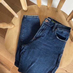 Dark Wash Midrise Skinny Jeans